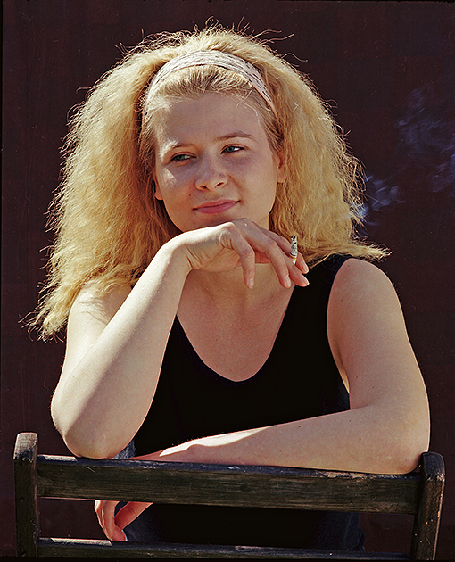 Young woman smoking