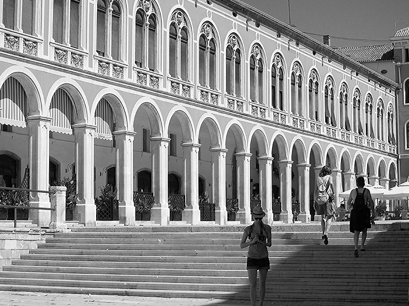 Colonnaded building at Republic Square, Split